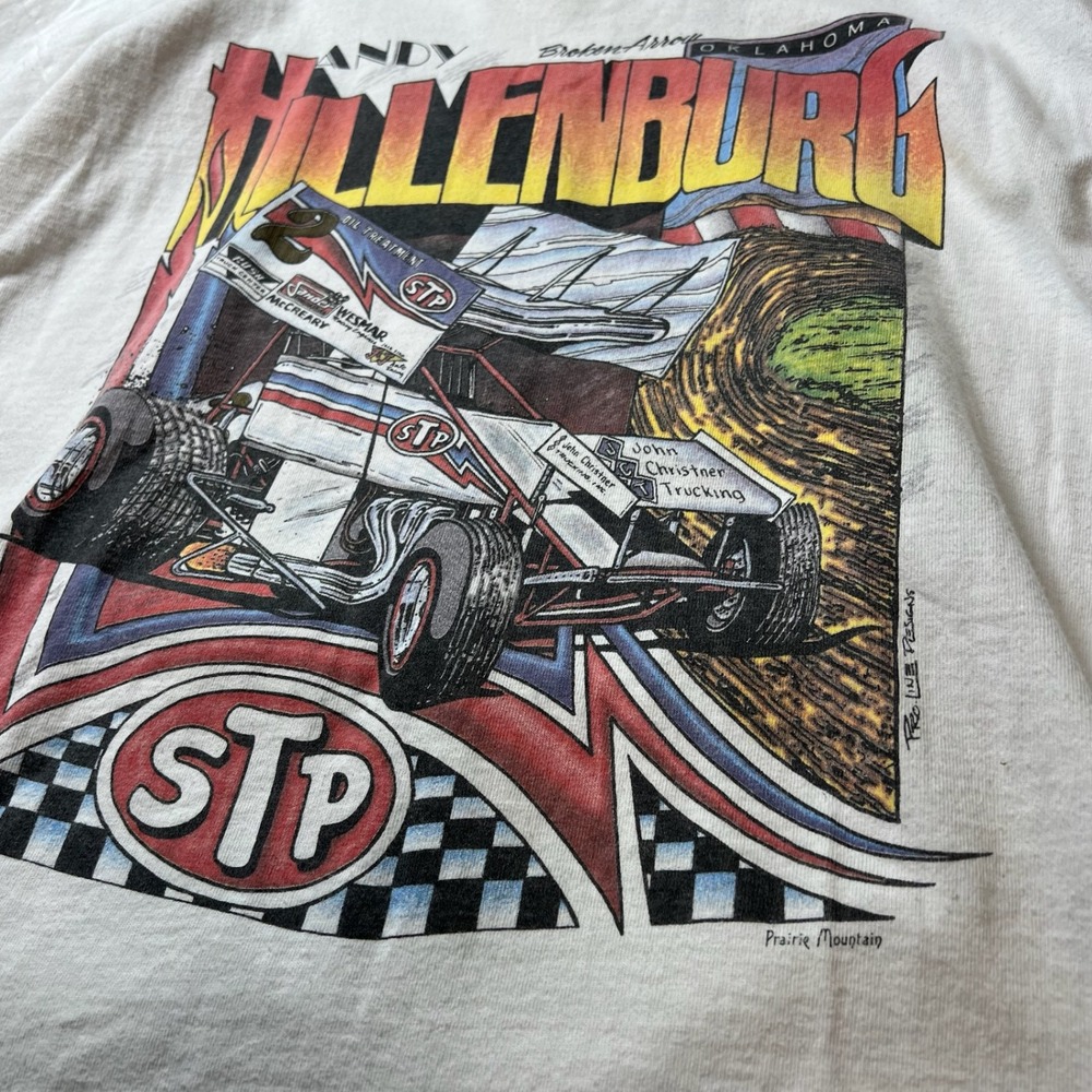 Fruit of the Loom Andy Hillenburg Racing T-Shirt Mens XXL White STP Sprint Car - Picture 2 of 10